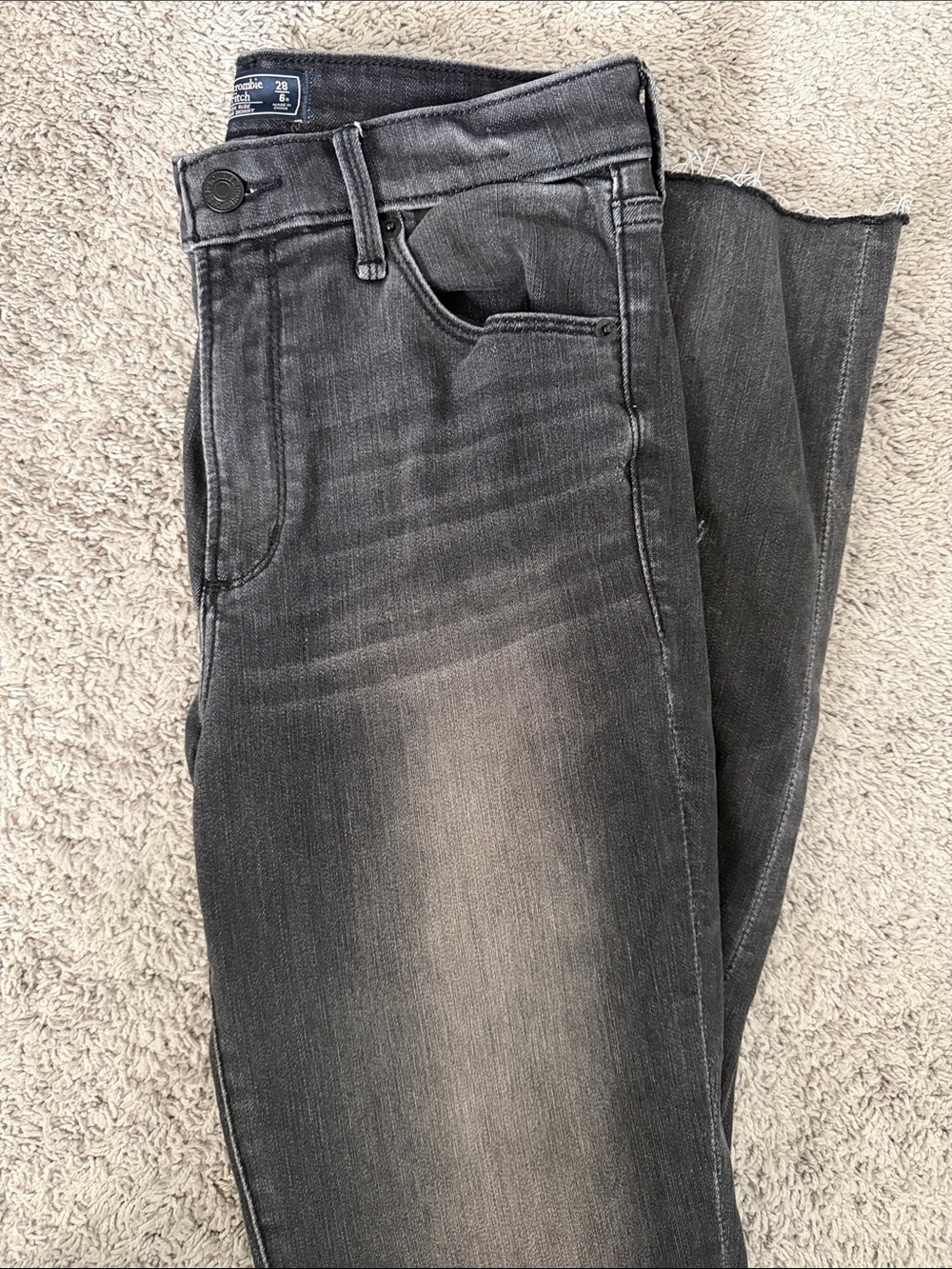 Abercrombie & Fitch Black Skinny Super High-Rise Jeans